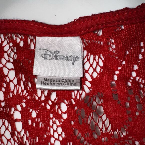 Mickey Mouse Disney Red Lace Back Teen XXL/2XG 19 Kidcore Cartoon Tank Top Shirt - Picture 4 of 6